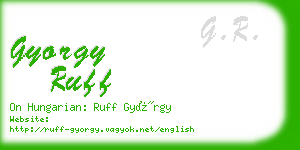 gyorgy ruff business card